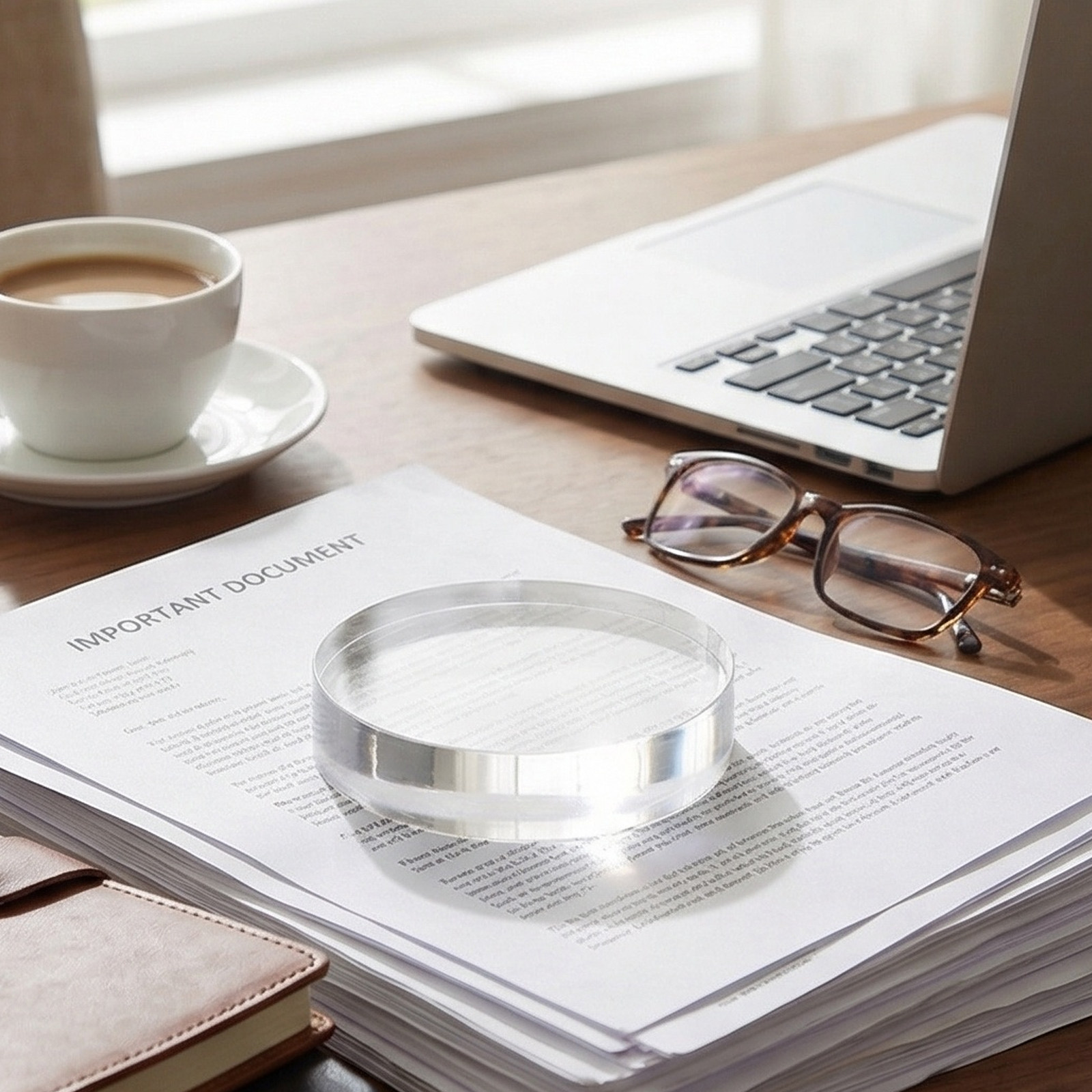 Clear Round Crystal Glass Pape - Paper Weight Crystal review and price